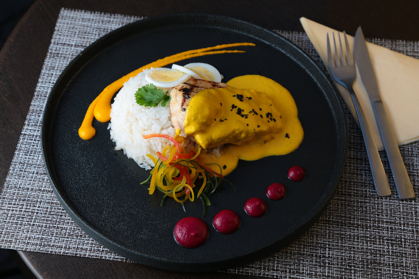 Guiso de Ají de Gallina Cortesía arroz Peruano