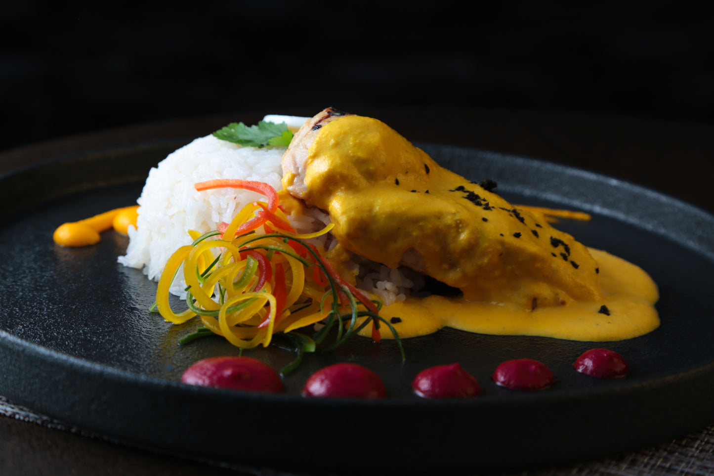 Guiso de Ají de Gallina Cortesía arroz Peruano